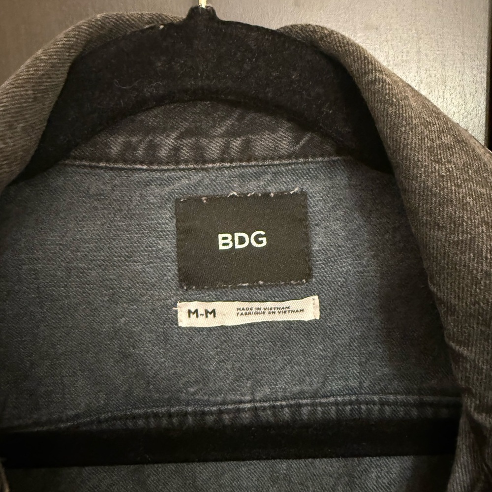 BDG Men's Charcoal Denim Jacket - Picture 2 of 2